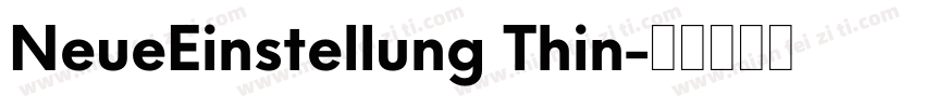 NeueEinstellung Thin字体转换